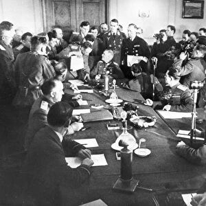 The signing the German Instrument of Surrender in Berlin, May 8, 1945, 1945