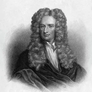 Sir Isaac Newton, English mathematician, astronomer and physicist, (19th century). Artist: Freeman