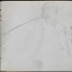 Sketchbook, page 98: Study of Figures. Creator: Ernest Meissonier (French, 1815-1891)