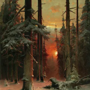 Snow in Forest, 1885. Artist: Klever, Juli Julievich (Julius), von (1850-1924)