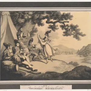 Soldiers Recreating, April 1, 1798. Creator: Heinrich Schutz