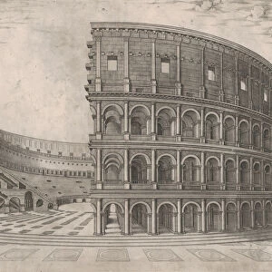 Speculum Romanae Magnificentiae: Interior and Exterior of the Colosseum, 16th century