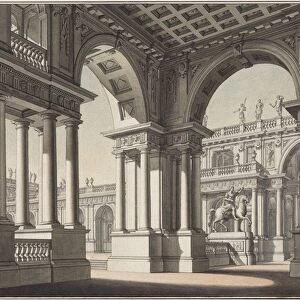 Stage design for the Opera Idomeneo by W. A. Mozart, 1812-1814. Artist: Quaglio, Lorenzo (1730-1804)