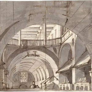 Stage design for a theatre play, 1800s. Artist: Pietro Gonzaga