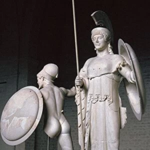 Statue of Athena from Greek temple of Aphaia at Aegina, 6th century BC