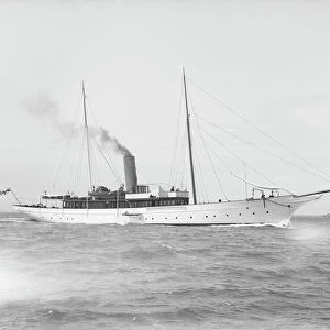 The steam yacht Joyeuse, 1914. Creator: Kirk & Sons of Cowes