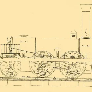 Stephensons (1833) Locomotive, (1887). Creator: Unknown