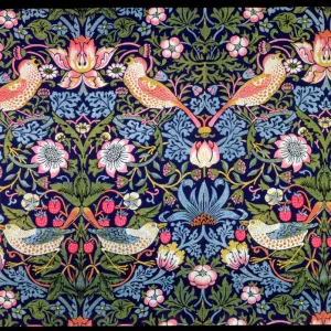 The Strawberry Thief, textile designed by William Morris, 1883