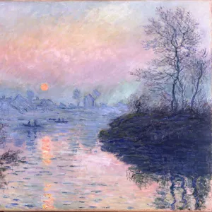 Sunset on the Seine at Lavacourt, Winter Effect. Artist: Monet, Claude (1840-1926)