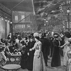 Sur Le Boulevard - Devant Le Cafe De La Paix, 1900