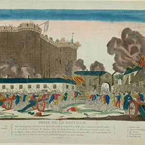 Taking of the Bastille on July 14, 1789, 1789. Creator: Anonymous