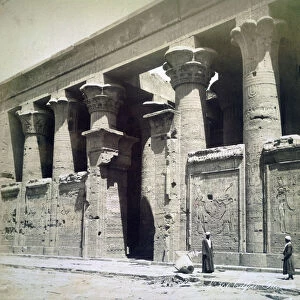 Temple facade, Edfu, Egypt, 19th century. Artist: Langaki