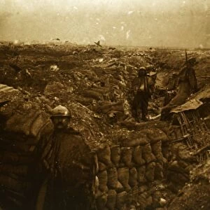 Trenches on the front line, Moulin de Souain, northern France, c1915