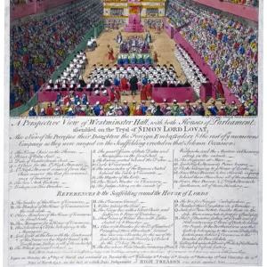 Trial of Lord Lovat, Westminster Hall, London, 1747