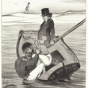 Print of Une Revolte a Bord, 1843 by Honore Daumier Print of Une Revolte a Bord, 1843 by Honore Daumier
