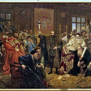 The Union of Lublin, 1869. Artist: Matejko, Jan Alojzy (1838-1893)