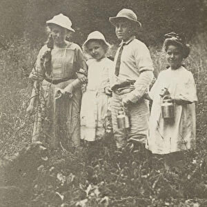 Untitled (Flora, Elizabeth, Howard & Kitty in Lake George field), 1903 / 05
