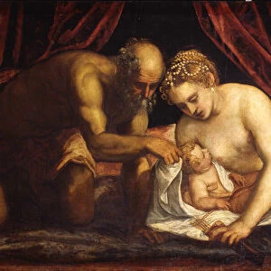 Venus, Vulcan and Cupid. Artist: Tintoretto, Jacopo (1518-1594)