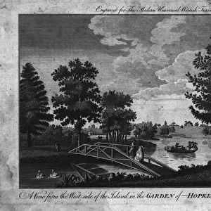A View of the Island in the Garden of Hopkins, Esqr. near Cobham in Surry. c1760