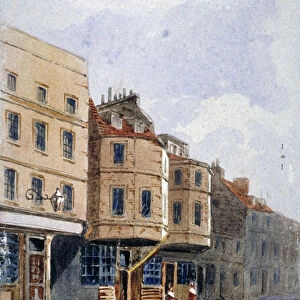 View of Oliver Cromwells house, Clements Lane, Westminster, London, c1840. Artist