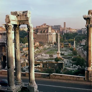 View of the Roman forum from the Capitol