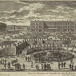 View of Versailles, garden facade, 1680s. Artist: Perelle, Adam (1638-1695)