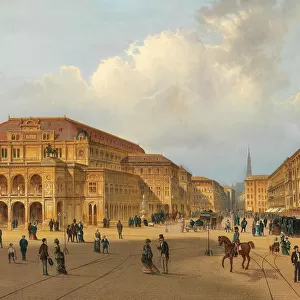 View of the Vienna State Opera, 1880. Creator: Kaufmann, Karl (1843-1905)