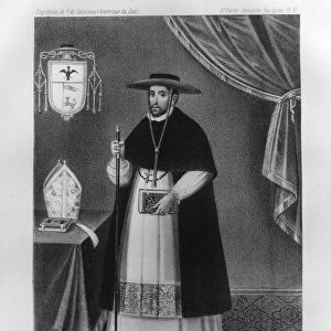 Vincente de Valverde, first Bishop of Cuzco, (1852). Artist: Jacques Francois Gauderique Llanta