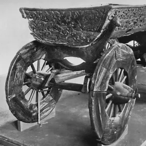 Wagon from the Oseberg ship, 1935