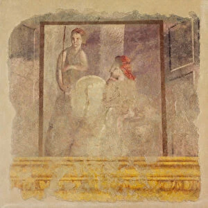 Wall painting fragment from the north wall of Room H of the Villa of P. Fannius