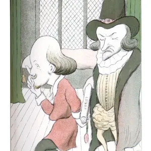 Print of William Shakespeare's working method, 1904 Print of William Shakespeare's working method, 1904