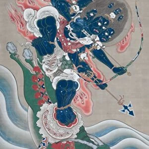 Wisdom King of Great Awe-inspiring Power (Daiitoku myoo), mid-1800s. Creator: Unknown
