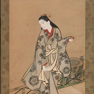 Woman on Veranda, ca. 1730. Creator: Takizawa Shigenobu
