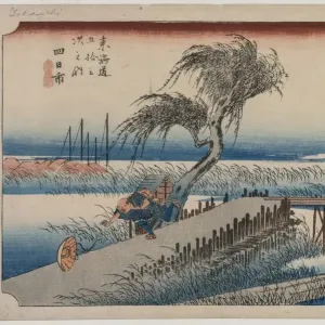 版画 1S225-10 真作木版画 川瀬巴水【桜田門】昭和3年Ocuupide Japan 鉛筆
