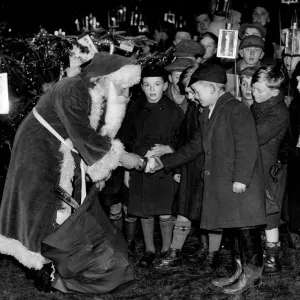Black and white photograph print of Father Christmas in Norfolk Black and white photograph print of Father Christmas in Norfolk