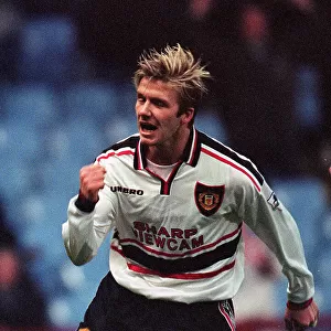 David Beckham celebrates
