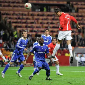 Manchester United's Cristiano Ronaldo scores