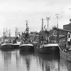 Trawlers in Hull Docks 1972