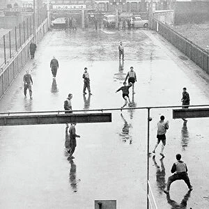 West Ham United players enjoy a six-a-side match 1964