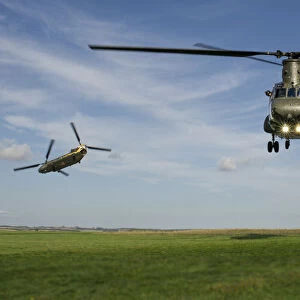 Chinooks celebrate the 100th anniversaries of 18(B) and 27 Squadron from RAF Odiham