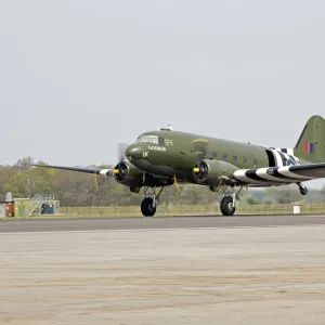 The Dakota of the BBMF takes off to start its display routine