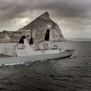 HMS Dragon Near Gibraltar