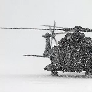 Merlin Mk3 Helicopter in Heavy Snow in Norway