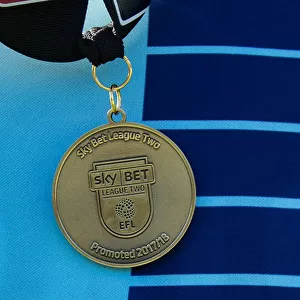 Stevenage's Promotion to League One Medal Ceremony in Sky Bet League 2 Match vs Wycombe Wanderers, May 2018
