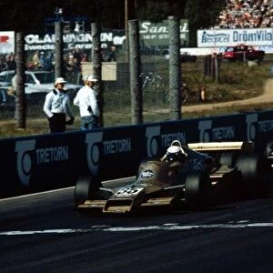 1978 SWEDISH GP. Arrows driver Riccardo Patrese takes 2nd position in Anderstorp just