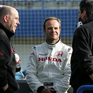 Formula 1 Testing: Jock Clear Honda Senior Race Engineer and Rubens Barrichello Honda F1