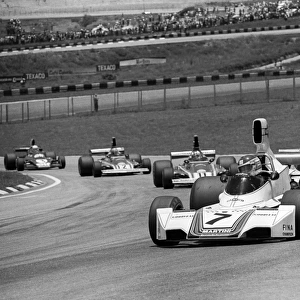 Formula One World Championship: Carlos Reutemann Brabham BT44B, who slipped from third on the grid to eighth position with tyre difficulties