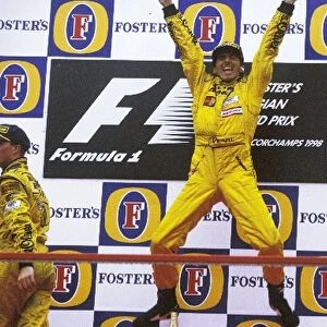 Formula One World Championship: Damon Hill and Ralf Schumacher scored a 1-2 finishfor Jordan including the teams first win