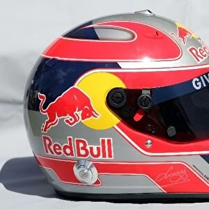 Formula One World Championship: The helmet of Vitantonio Liuzzi Red Bull Racing