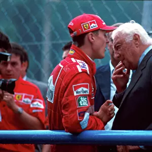 Gianni Agnelli 1922 - 2003 Gianni Agnelli, here seen at a 2000 test session at Monza with Michael Schumacher. World Copyright: Photo4/LAT Photographic ref: Digital Image Only